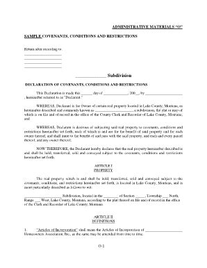Kaurich Trust, (Mich. . Subdivision covenants examples